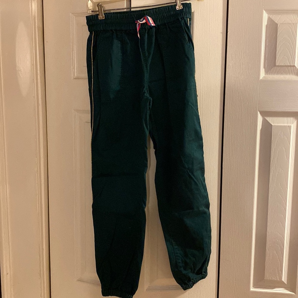 Mini Boden Sparkle Side Stripe Twill Joggers